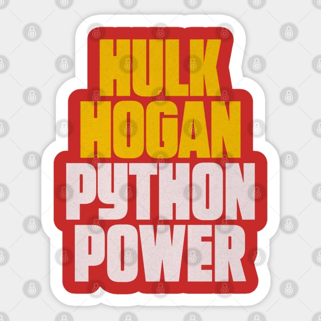 Hulk Hogan Python Power Font Sticker by MunMun_Design